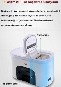 Resim Yui RS16 Pro 15.000 Pa Akıllı Robot Vacuum & Mop Süpürge Beyaz (YUI TÜRKİYE GARANTİLİ) 