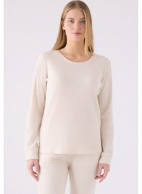 Resim Pierre Cardin Kadın Krem Pijama Takımı Pc8922-s-v1 Krem 