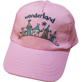 Resim Kitti Kız Bebek 1-3 Yaş Yazlık Siperli Wonderland Pamuklu Şapka 48 Cm 