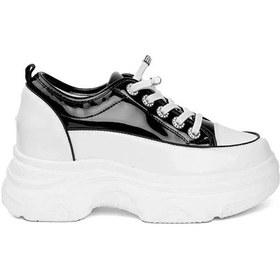 Resim Guja 24k372 Gizli Topuk Hafif Rugan Şık Kadın Spor Ayakkabı Siyah 