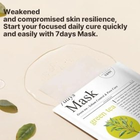 Resim Ariul 7 Days Mask Green Tea S - Sebum Kontrolüne Yardımcı & Gözenek Arındırıcı Vegan Kağıt Maske 