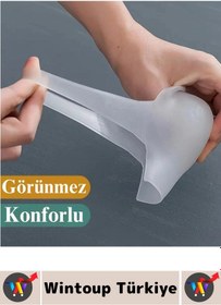 Resim Wintoup Ayakkabı İçinde Belli Olmaz Rahat Konforlu Boy Uzatıcı Esnek Silikon Ayak Topuk Yükseltici 2 Çift 