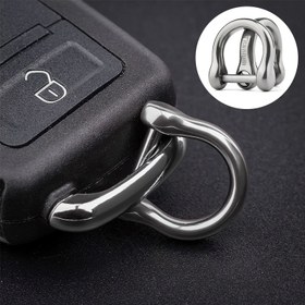Resim 1 adet Titanyum D-Halşalı Kemer Toka, Saf Titanyum Anahtar Lınkı, Deri Craft, Cüzdân ve Cütân Aksesuarı ile Anahtar Zincir Fonksiyonu - Malzeme: Diğeri; Tip: Anahtar Lınkı 