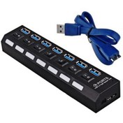 Resim T18 4581 7 Port Usb 3.0 Hub Çoklayıcı Çoğaltıcı Switch 