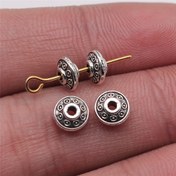 Resim 20 adet 6x6x3mm Charm Boncuklar, DIY Bilezik ve Kolye Aksesuarları için Spacer Boncuklar 