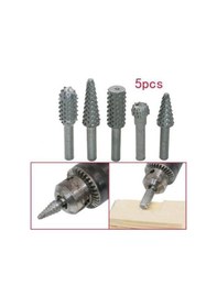 Resim 5 Parça Döner Törpü Gravür Tahta Ahşap Oyma Seti L Matkap Ucu 