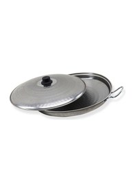 Resim Krom-paslanmaz Kavurma Sacı Kapaklı. (35 CM) 