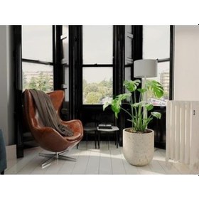 Resim Nuano Consept Geven Serisi Yuvarlak Saksı Koyu Gri 90x60 
