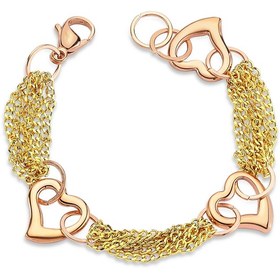 Resim Locher'S 18K 3 Mic Çift Renk Altın Kaplama 