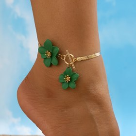 Resim Şık Beyaz Çiçek Şansları ile Altın Tonlu Anklet - Çinko Alaşım, Tatil ve Günlük Giyim için İdeal - Basit Ama Şık Kadın Ayak Takıları, Tatil Aksesuarı|Şık Aksesuar|Dayanıklı Ayakkabı 