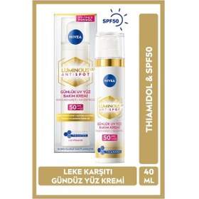 Resim Nivea Luminous630 Thiamidol Etkili Leke Karşıtı Gündüz Yüz Kremi SPF50 UV Koruma Hyaluronik Asit 40 ML 