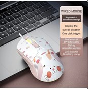 Resim Besthome1 Pembe Renkli Nefes Alma Işıklı 5 Seviye Dpı Ayarlı Oyun Faresi Pc Laptop İçin Usb Besthome1 