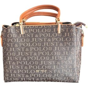 Resim Just Polo Jp2120 Kadın Monogram Baskılı El Ve Omuz Çantası Ozt2120 Kahve Taba Kahverengi - Taba 