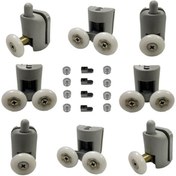 Resim Duşakabin Tekerleği Rulman 8 Li Set Teker Çapı 22 Mm 
