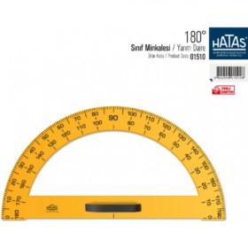 Resim Yarım Daire Açılı Ölçer, Sınıf Minkale, Büyük Boy, Hassas ve Kullanışlı 