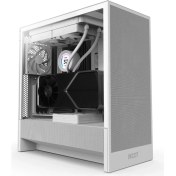 Resim NZXT H5 Flow Edition Beyaz Temperli Cam USB 3.2 USB-C ATX Mid Tower Kasa 