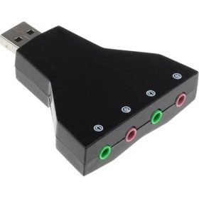 Resim Ulu Bilgisayar 7.1 7 Kanal Mikrofon Destekli Çift Girişli Çevirici Harici USB Ses Kartı 