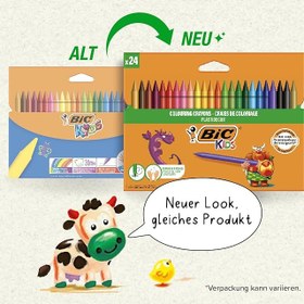 Resim BIC Kids Elleri Kirletmeyen Pastel Boya, 24'lü Kutu 