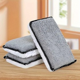 Resim Ultra-Yumuşak Mikrofiber Araba Temizleme Süngerleri, 1 adet/2 adet - Suni Deri & Döşeme Detayları için Çift Taraflı, Mutfak & Ev Kullanımı için Mükemmel 