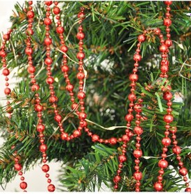 Resim Yılbaşı Ağaç Süsleme Zinciri 270cm Kırmızı 