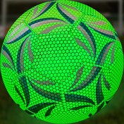 Resim 1 adet Canlı Floresan Yeşil Profesyonel Futbol Topu - Yüksek Kaliteli PU Maç Topu, Dış Mekan Eğitimleri için Makine Dikişli, Dayanıklı Futbol Ekipmanı | Floresan Futbol Topu | Dayanıklı Futbol Topu 
