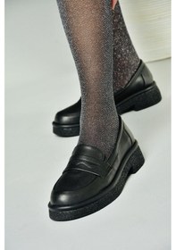 Resim Fox Shoes S996310009 Siyah Kalın Tabanlı Günlük Kadın Ayakkabı Siyah 
