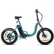 Resim Kron Eft 100 Fat Bike Elektirikli 20 Jant 7 Vites M.disk Mat Koyu-turkuaz-turuncu/siyah 