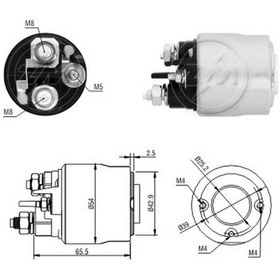 Resim Zm 12v Marş Otomatiği Valeo Tipi 2/3 Delik M5 Sol / alçak Kapa N11.18908 