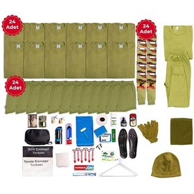 Resim 24 Lü Kışlık Tavsiye Askerlik Paketi - Bedelli Askerlik Malzemele Haki 