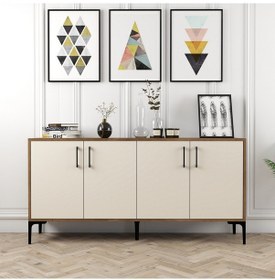 Resim Kiev 160cm Konsol - Ceviz / Krem 