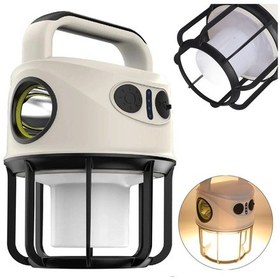 Resim Powermaster Ch-22025 Çift Işıklı Kamp Lambası El Feneri Powerbank Özellikli Gün Işığı - Beyaz 