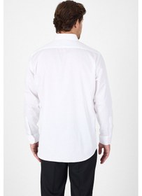 Resim İmza Beyaz Uzun Kol Sert Yaka Cepli Non Iron Comfort Fit Pamuklu Gömlek 1004250268 Beyaz 