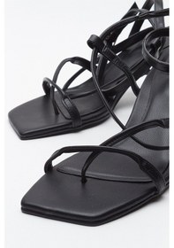 Resim Luvishoes Mias Siyah Kadın Topuklu Sandalet Siyah 