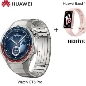 Resim Huawei Watch Gt5 Pro 46 mm Akıllı Saat Titanyum+Huawei Band 10 Hediye 