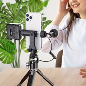Resim RUBESEE Ayarlanabilir Telefon Üçayak, Evrensel Akıllı Telefon Kamera Standı, PVC Malzeme, Çıkarılabilir ve Uzatılabilir, Kayıt ve Yayın için, Çeşitli Telefonlar ve Aksiyon Kameralar ile Uyumlu 