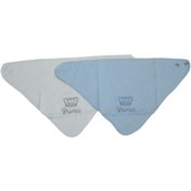 Resim erkek bebek jakarlı 2'li nakışlı mama önlüğü 