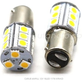 Resim Carub Ampul 12V 18Led 1176 Kırmızı 