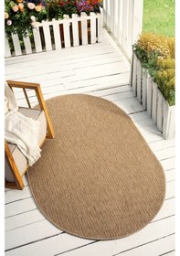 Resim İndia Bej Oval Halı Salon Oturma Odası Çocuk Odası Yatak Odası Halısı 670 Bej 