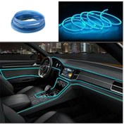 Resim Araç Içi Torpido Şerit Neon Led Ip Led Buz Mavisi 2 Metre 