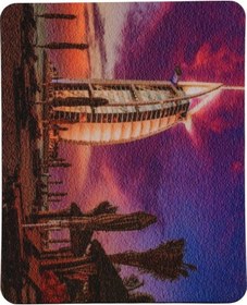 Resim Dubai Burç El Arap Desenli Kaymaz Taban Optik Bilgisayar Notebook Mouse Pad Maus Ped 17,5x21,5cm 