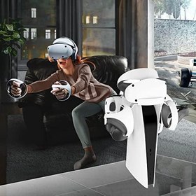 Resim PS5 Disk ve Playstation VR2, Sense Controllers, Kulaklıklar için Dijital Sürüm ile Uyumlu PS VR2 Aksesuar Standı 