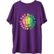 Resim Top Glory Eatsleepx Baskılı Penye Boks Sporcu T-Shirt (532149979) 