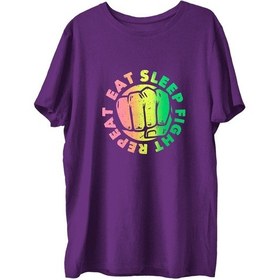 Resim Top Glory Eatsleepx Baskılı Penye Boks Sporcu T-Shirt (532149979) 