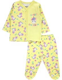 Resim Kujju Kız Bebek Pijama Takımı 3-6 Ay Sarı 