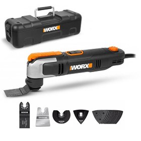 Resim Worx WX686 250 W Profesyonel Çok Amaçlı Devir Ayarlı Kesme Raspalama ve Zımpara ve 19 Adet Aksesuar 
