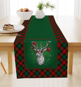 Resim Evmila Yılbaşı Desenli Runner Modeli - 40x140 cm 