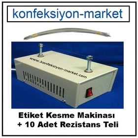 Resim Etiket Kurdele Rezistanslı Sıcak Kesim Makinesi ve Rezistans Teli 