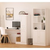 Resim Rabi Gold Country Çalışma Masası Kitaplık Takımı 