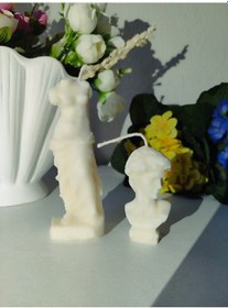 Resim Dekoratif David Ve Venüs Heykel Mum 