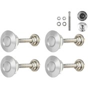 Resim Ximistore9 4 Adet Hızlı Açılır Motor Kaputu Kilit Mandalı - Gümüş Renk, Evrensel Uyumlu 